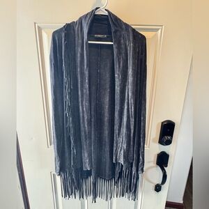 T Party Fashion Black Fringe Cardigan